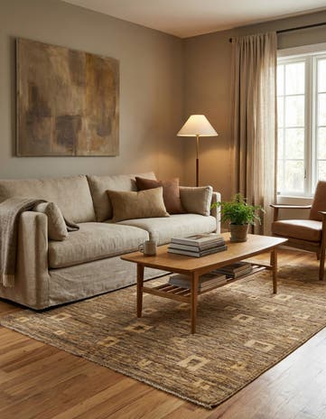 4' x 6' Hand Knotted Modern Ziegler Rug