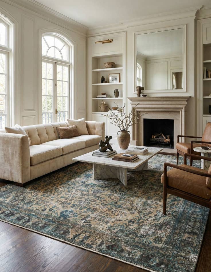 Detail image of 10' 2 x 12' 6  Hand Knotted Ultra Vintage Persian Wool Rug