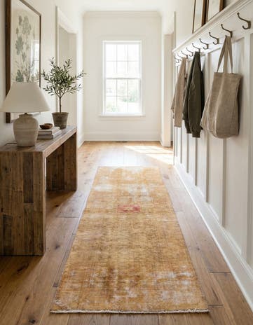 2' 6 x 8' 6 Hand Knotted Ultra Vintage Persian Wool Runner Rug
