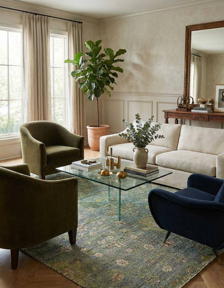 Detail image of 6' x 8' 2  Hand Knotted Darya Rug