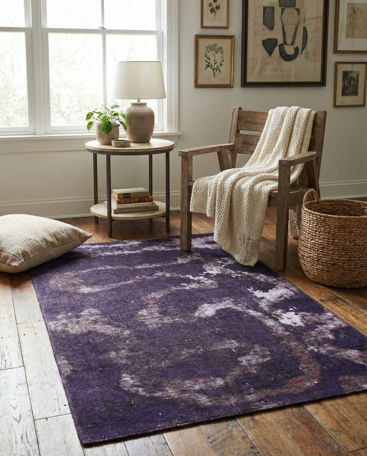 Detail image of 3' 4 x 5' Hand Knotted Ultra Vintage Persian Wool Rug