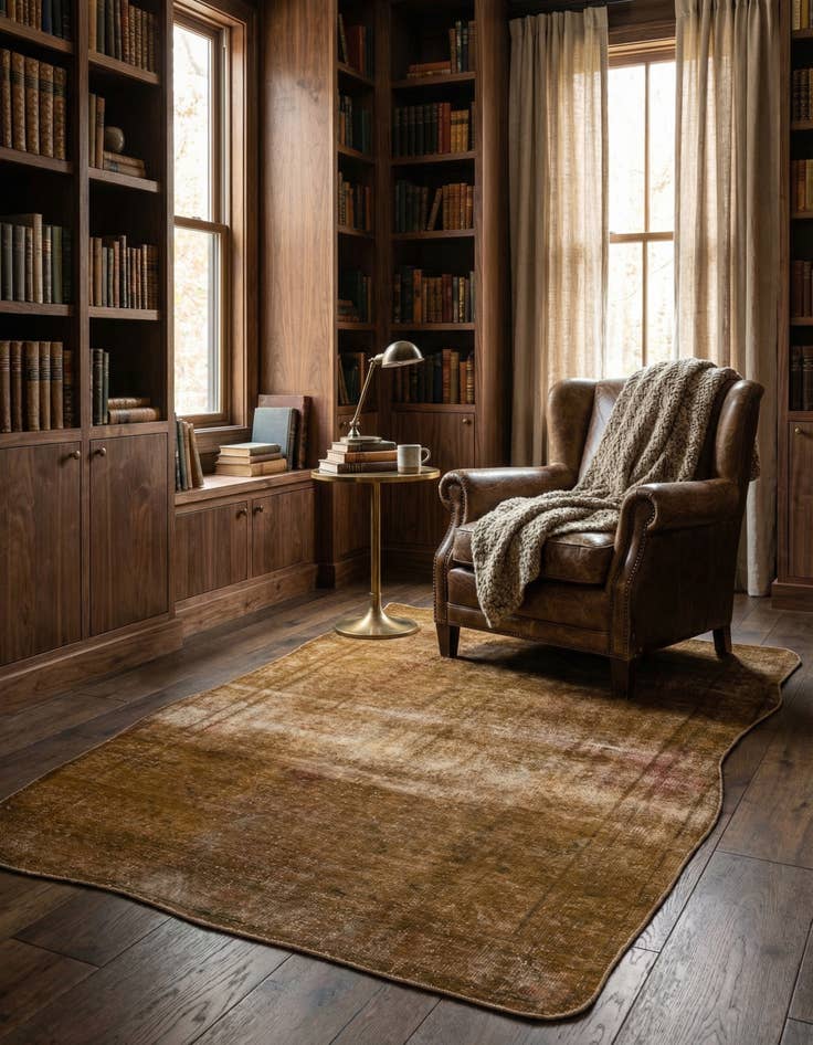 Detail image of  4' x 6'  Hand Knotted Ultra Vintage Persian Wool Rug