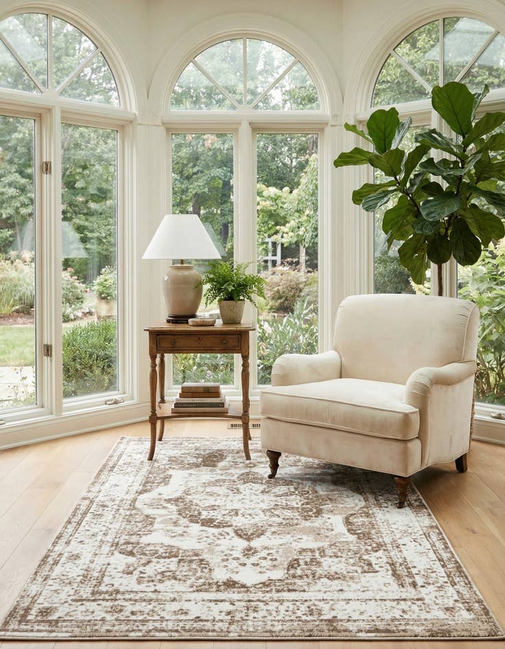 Detail image of 5' 3 x 8' Monaco Rug With Pad Bundle