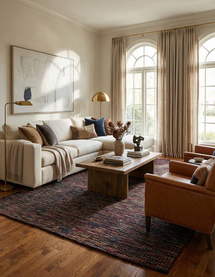 Detail image of 6' 6 x 10' 3  Hand Knotted Darya Wool Rug