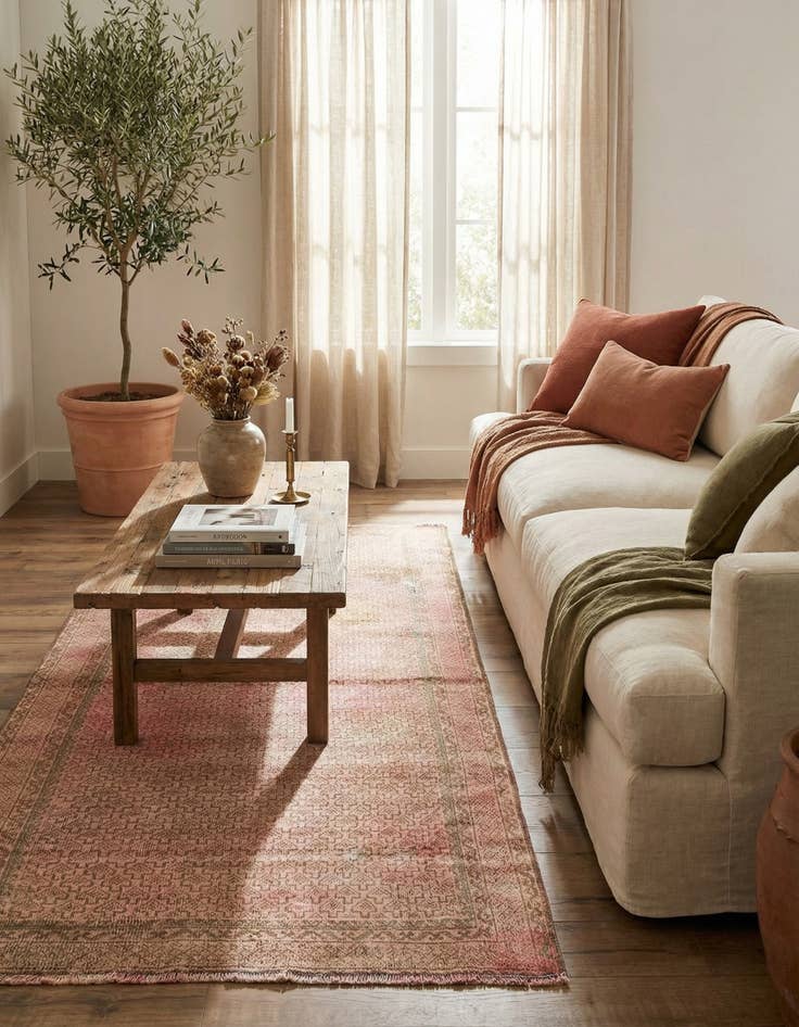 Detail image of 3' 1 x 6' 7  Hand Knotted Ultra Vintage Persian Wool Runner Rug