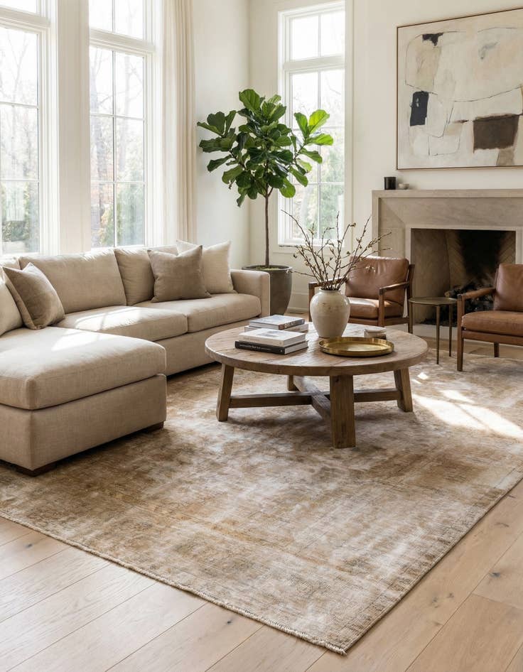 Detail image of 6' 2 x 9' 7  Hand Knotted Ultra Vintage Persian Wool Rug