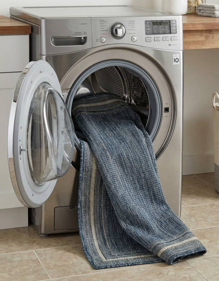 Detail image of 2' x 6'  Washable Border Indoor / Outdoor Runner Rug