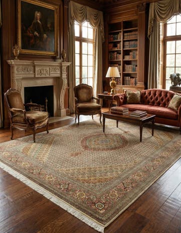8' 1 x 11' 6 Hand Knotted Tabriz Persian Rug