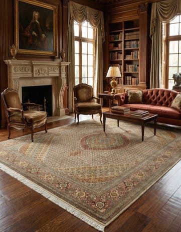 8' 1 x 11' 6 Hand Knotted Tabriz Persian Rug