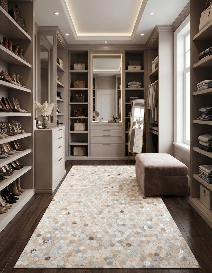 Detail image of 5' x 8' Cowhide Leather Rug