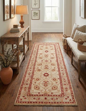 2' 11 x 8' 1 Hand Knotted Peshawar Ziegler Runner Rug