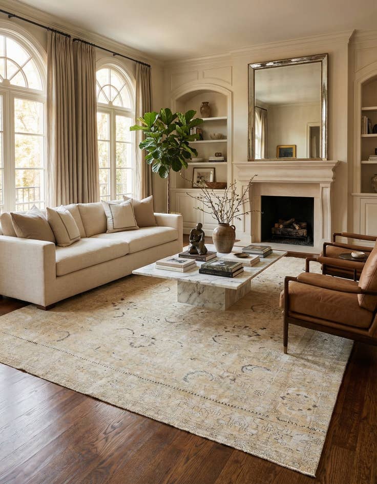 Detail image of 10' x 12' 6  Hand Knotted Ultra Vintage Persian Wool Rug