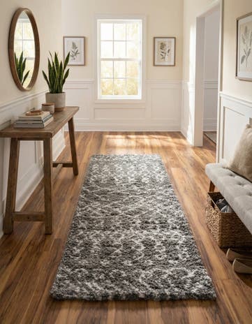 2' 7 x 10' Moroccan Shag Runner Rug