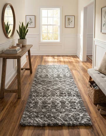 2' 7 x 10' Moroccan Shag Runner Rug