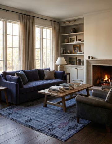 6' x 10' 4 Hand Knotted Darya Wool Rug