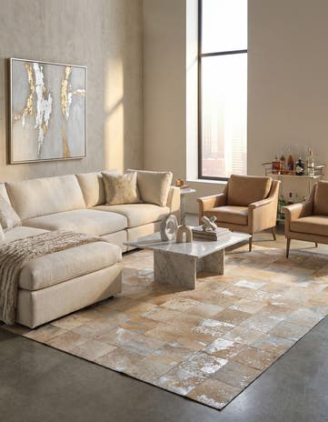 5' 1 x 7' 10 Cowhide Rug