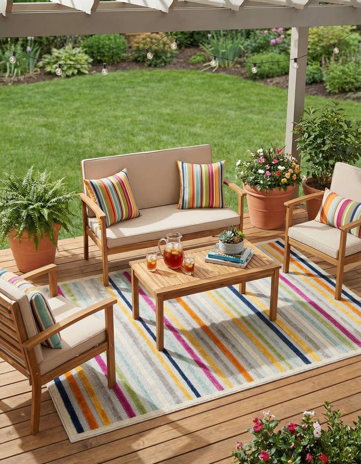 Detail image of 6' x 9'  Washable Aruba Indoor / Outdoor Rug