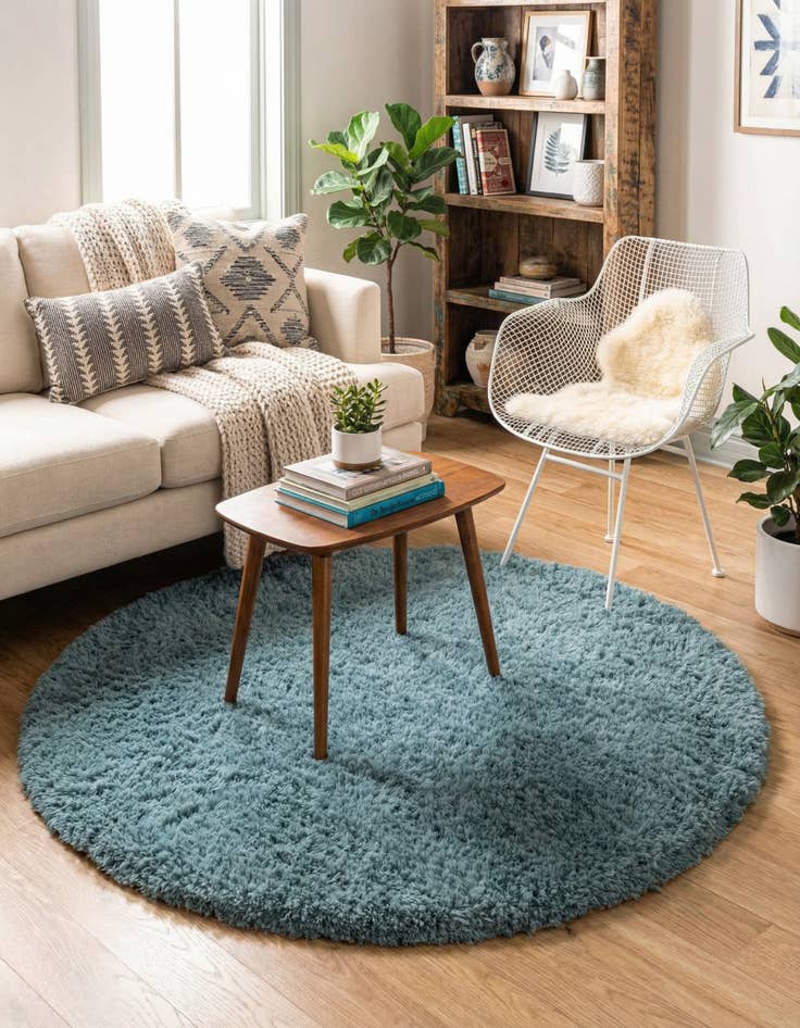 Detail image of 5' x 5' Infinity Shag Round Rug