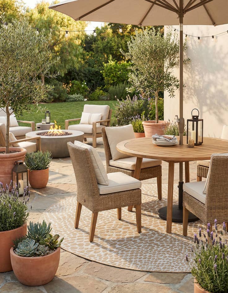 Detail image of 7' 10 x 10' Easy-Clean Jill Zarin Cape Town Indoor / Outdoor Oval Rug