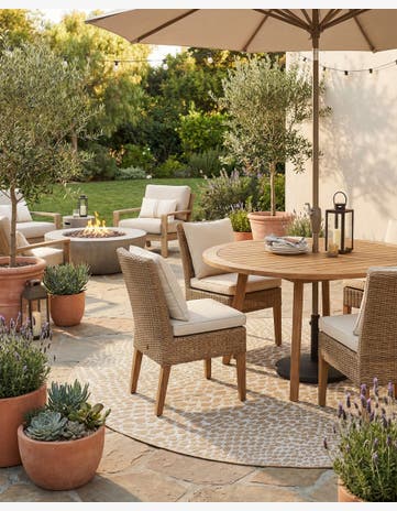 Dark Beige Easy-Clean Jill Zarin Cape Town Indoor / Outdoor Oval Rug