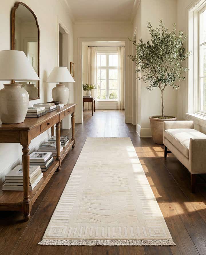 2' 9 x 10' Hand Knotted Darya Wool Runner Rug