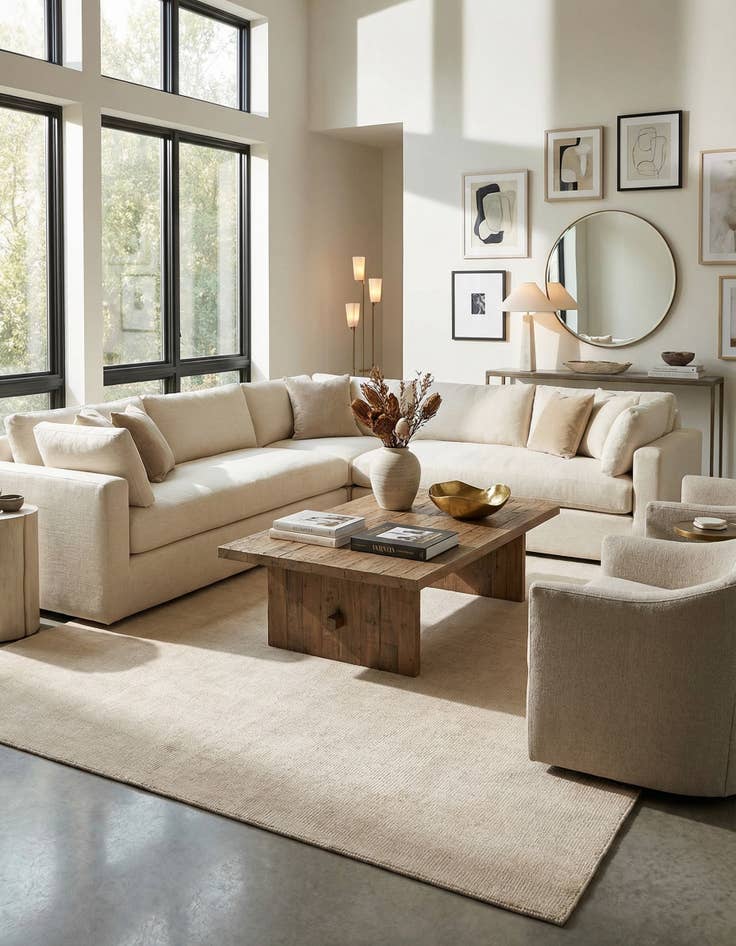 Detail image of  7' 10 x 9' 9  Hand Knotted Darya Wool Rug