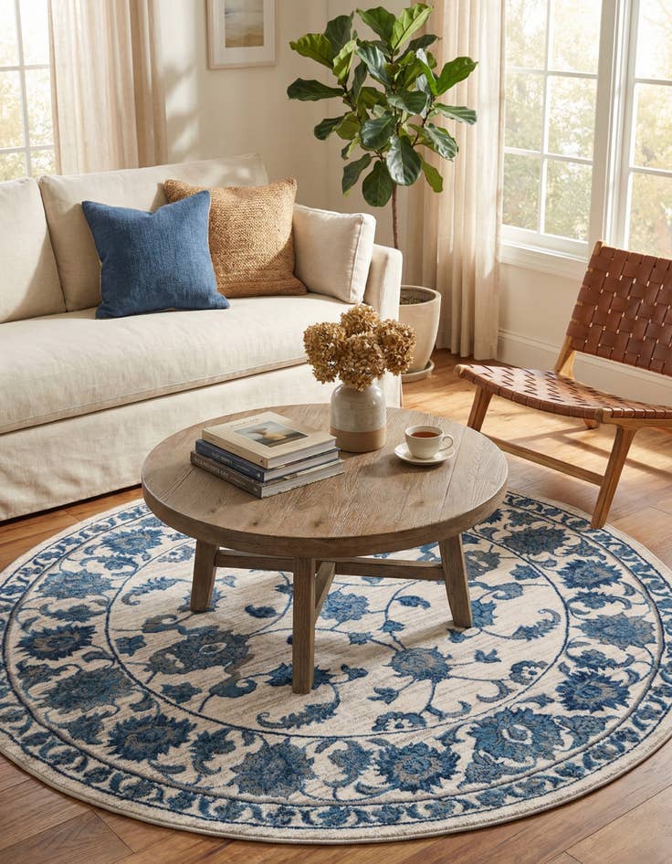 Detail image of 6' x 6' Boston Round Rug