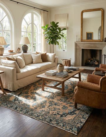 6' 1 x 9' Hand Knotted Ultra Vintage Persian Wool Rug