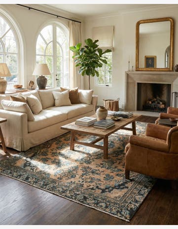 6' 1 x 9' Hand Knotted Ultra Vintage Persian Wool Rug