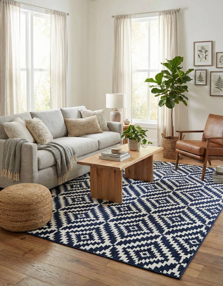 Detail image of 10' x 10'  Washable Sabrina Soto Indoor / Outdoor Square Rug