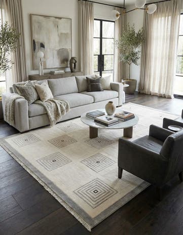 6' 11 x 9' 10 Hand Knotted Darya Wool Rug