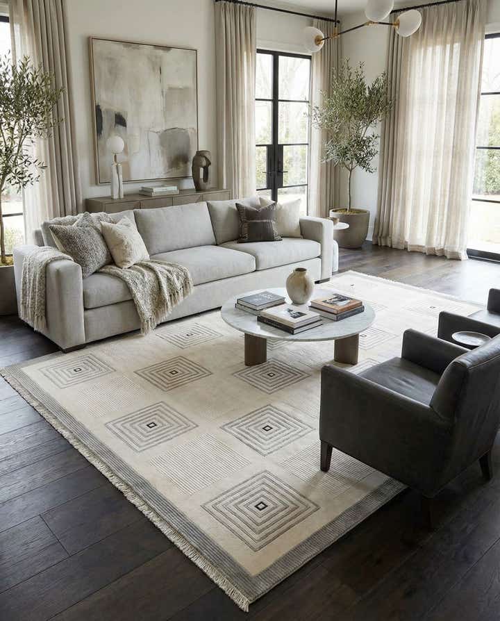6' 11 x 9' 10 Hand Knotted Darya Wool Rug