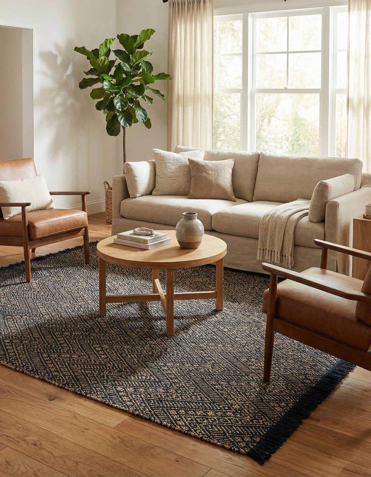 Detail image of 7' 10 x 7' 10  Hand Braided Jute Square Rug