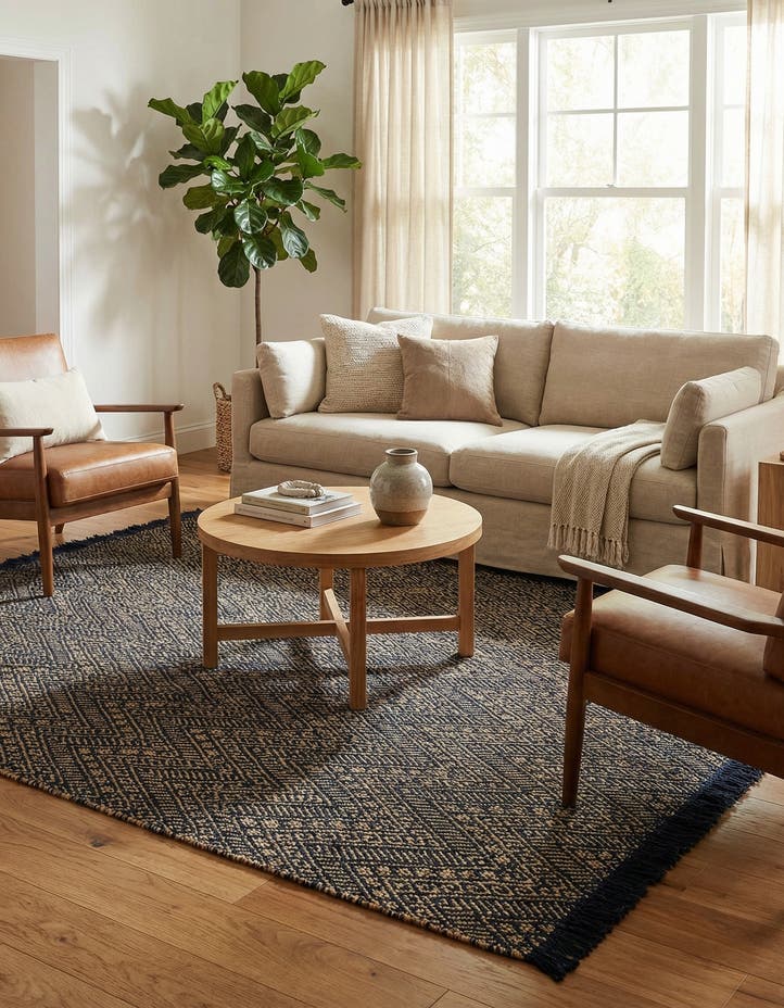 7' 10 x 7' 10 Handmade Braided Jute Square Rug