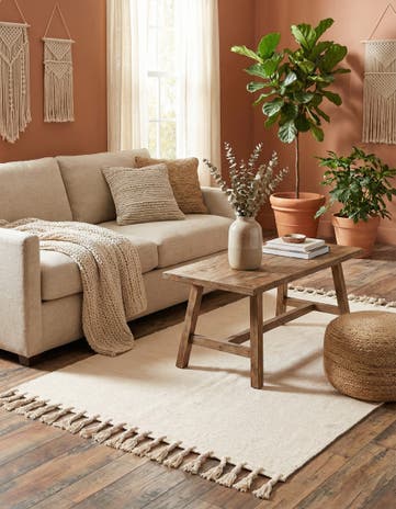 4' 1 x 6' 1 Hand Woven Chindi Cotton Rug