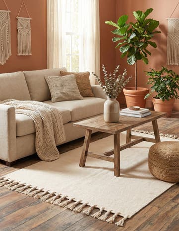 4' 1 x 6' 1 Hand Woven Chindi Cotton Rug