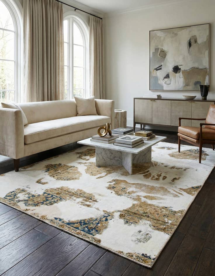 Detail image of 5' 5 x 8' 3  Hand Knotted Ultra Vintage Persian Wool Rug