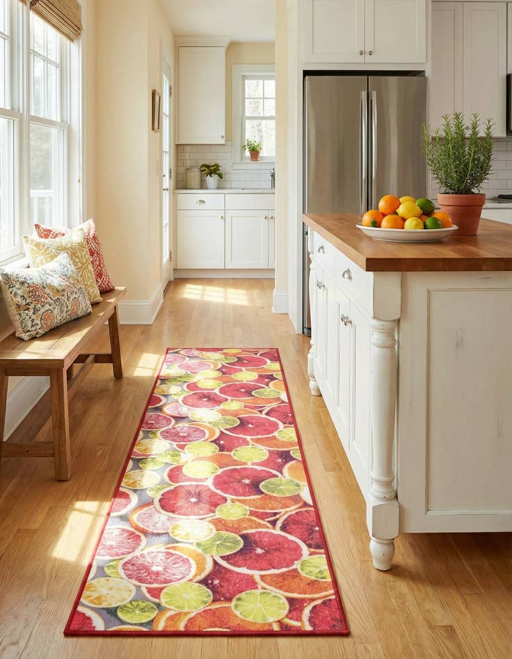 Detail image of 2' x 8' Easy-Clean Jill Zarin Caribbean Indoor / Outdoor Runner Rug