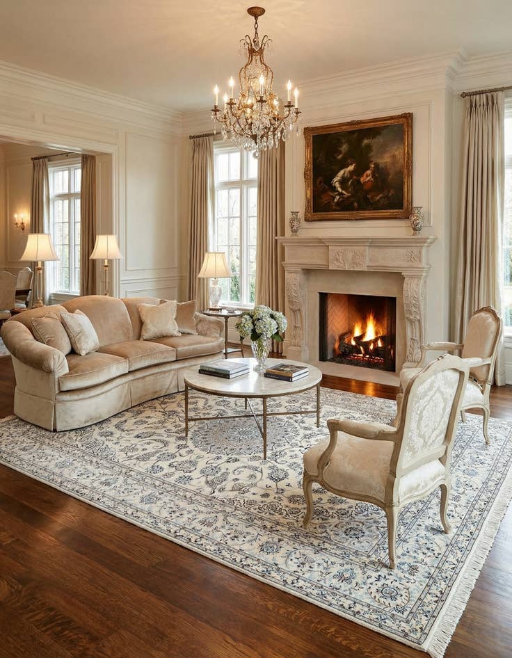 Detail image of 6' 9 x 10' 3  Hand Knotted Nain Rug