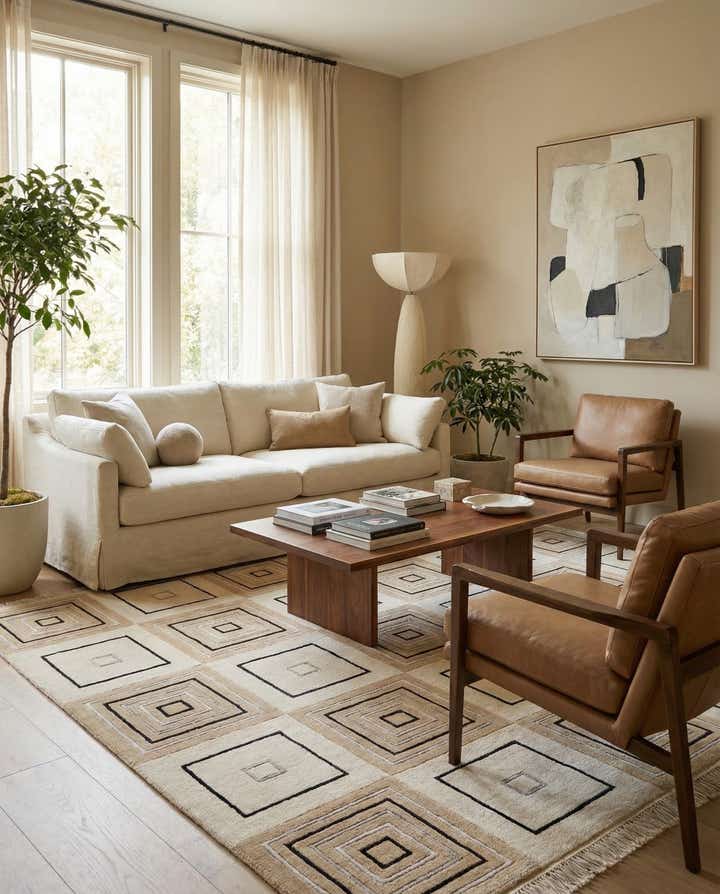 5' 7 x 7' 10 Hand Knotted Darya Wool Rug