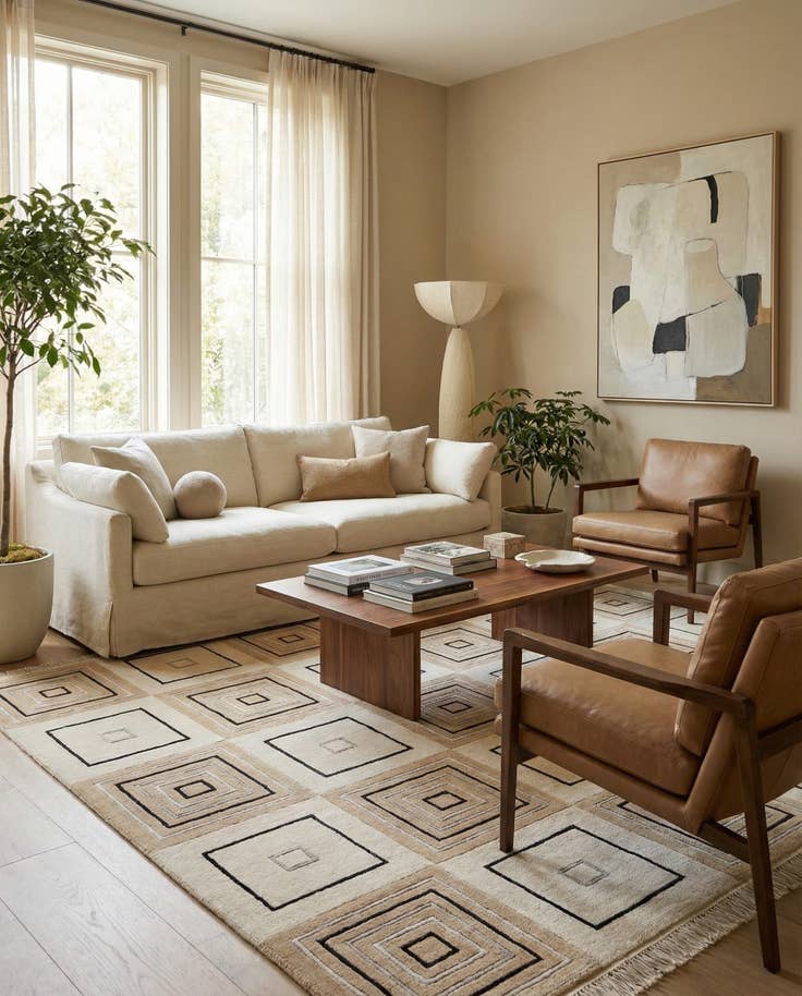 Detail image of 5' 7 x 7' 10 Hand Knotted Darya Wool Rug