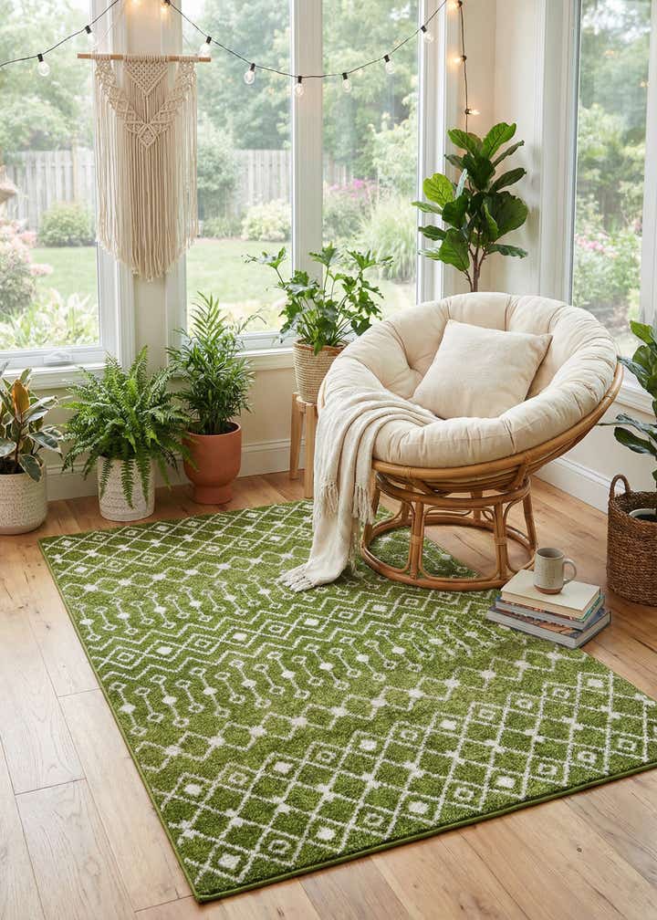 4' x 6' Moroccan Trellis Rug