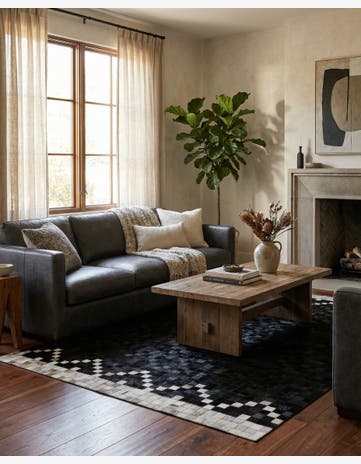 5' x 8' Cowhide - Patchwork Rug