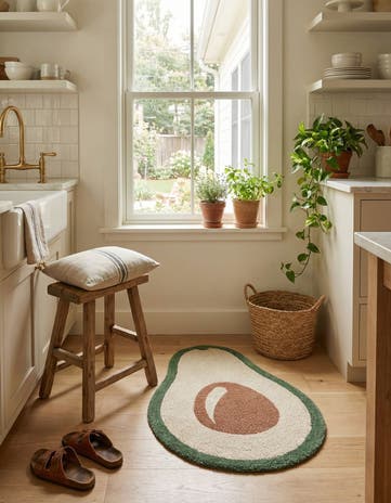 2' x 3' 1 Handtufted Wool Freeform Rug