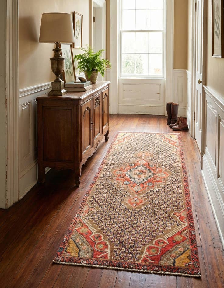 Detail image of 2' 7 x 6' 9 Hamedan Runner Rug