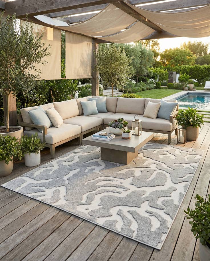 Detail image of 7' 10 x 10' Easy-Clean Sabrina Soto Indoor / Outdoor Rug