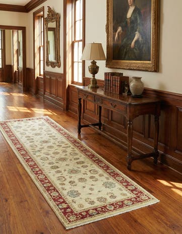 2' 6 x 9' 7 Hand Knotted Peshawar Ziegler Runner Rug