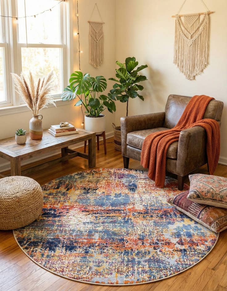 Detail image of 5' x 5' Budapest Round Rug