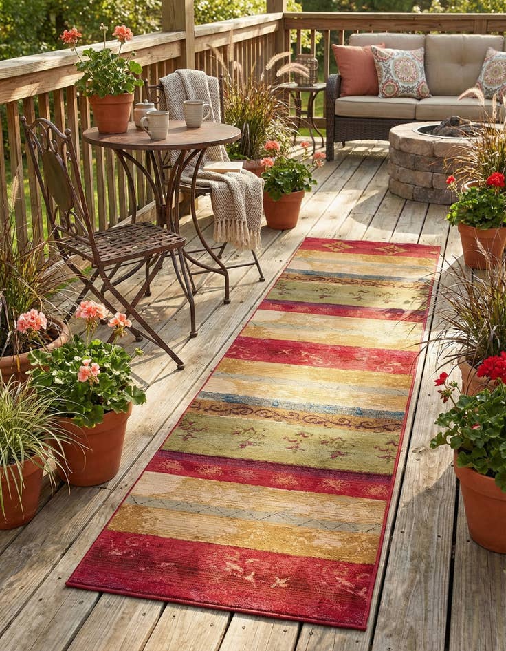 Detail image of 2' 7 x 12' Easy-Clean Modern Indoor / Outdoor Runner Rug