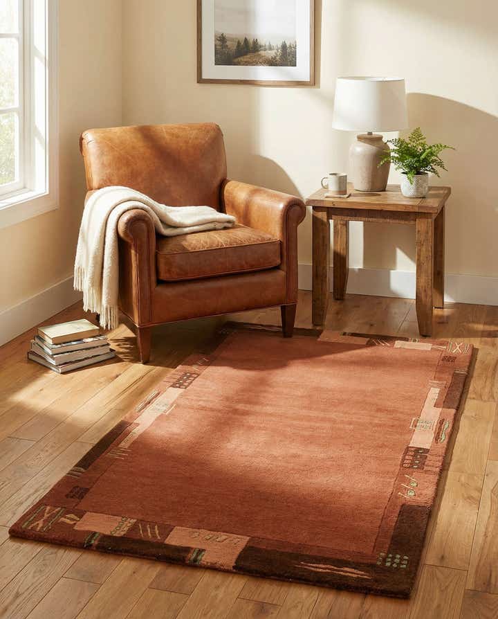 2' 4 x 4' 6 Hand Knotted Nepal Wool Rug